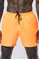Mens Neon-Orange Original Man Mid Length Swim Shorts