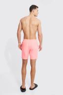 Mens Neon-Pink Tall Man Signature Mid Length Swim Shorts