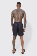Mens Neon-Yellow Mid Length Man Line Swim Shorts