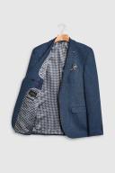 Mens Next Nova Fides Signature Herringbone Wool Blazer - Blue
