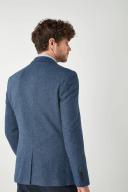 Mens Next Nova Fides Signature Herringbone Wool Blazer - Blue