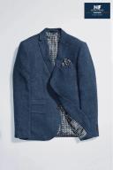 Mens Next Nova Fides Signature Herringbone Wool Blazer - Blue