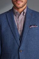Mens Next Nova Fides Signature Herringbone Wool Blazer - Blue