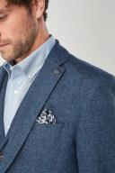 Mens Next Nova Fides Signature Herringbone Wool Blazer - Blue