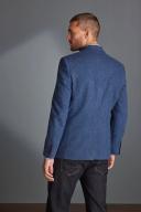 Mens Next Nova Fides Signature Herringbone Wool Blazer - Blue