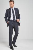Mens Next Signature Tollegno Wool Suit: Jacket - Blue