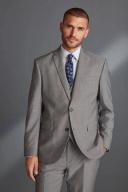 Mens Next Signature Tollegno Wool Suit: Jacket - Grey