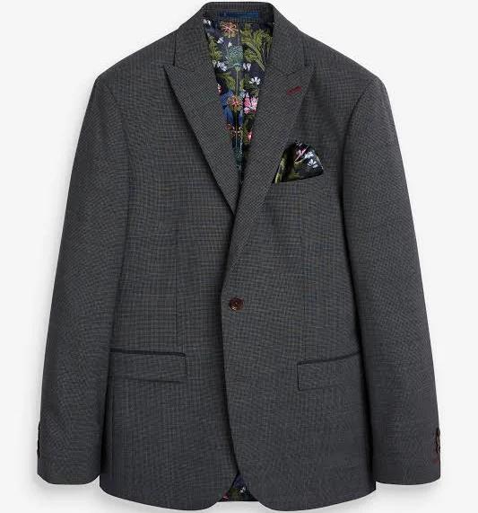 Mens Next Signature Tollegno Wool Suit: Jacket - Grey