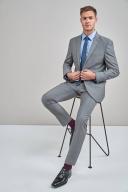 Mens Next Signature Tollegno Wool Suit: Jacket - Grey