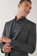 Mens Next Two Button Suit: Jacket - Grey