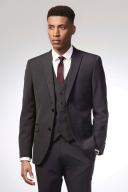 Mens Next Two Button Suit: Jacket - Grey