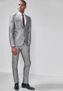Mens Next Two Button Suit: Jacket - Grey