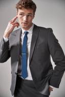 Mens Next Two Button Suit: Jacket - Grey
