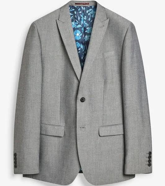 Mens Next Two Button Suit: Jacket - Grey