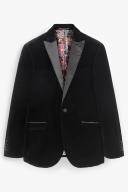 Mens Next Wool Mix Textured Suit: Jacket - Black