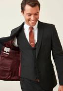 Mens Next Wool Mix Textured Suit: Jacket - Black