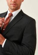 Mens Next Wool Mix Textured Suit: Jacket - Black
