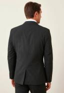 Mens Next Wool Mix Textured Suit: Jacket - Black