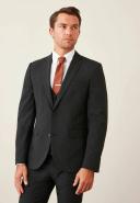 Mens Next Wool Mix Textured Suit: Jacket - Black