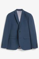 Mens Next Wool Mix Textured Suit: Jacket - Blue