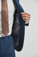Mens Next Wool Mix Textured Suit: Jacket - Blue