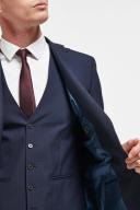 Mens Next Wool Mix Textured Suit: Jacket - Blue
