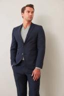 Mens Next Wool Mix Textured Suit: Jacket - Blue