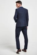 Mens Next Wool Mix Textured Suit: Jacket - Blue