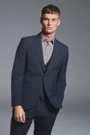 Mens Next Wool Mix Textured Suit: Jacket - Blue