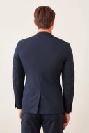 Mens Next Wool Mix Textured Suit: Jacket - Blue