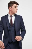 Mens Next Wool Mix Textured Suit: Jacket - Blue