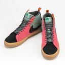 Mens Nike SB Blazer Mid Premium - Green/Pink - 12 Sneaker