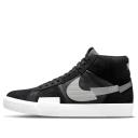 Mens Nike SB Zoom Blazer Mid Premium - Grey/Black - 10.5 Sneaker