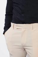 Mens Nude Skinny Crop Suit Trousers