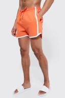 Mens Orange Short Basketball Tape Swim Shorts