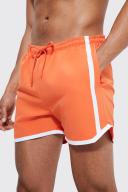 Mens Orange Short Basketball Tape Swim Shorts