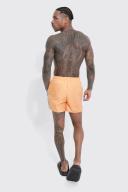 Mens Orange Short Length Man Tape Swim Shorts