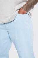 Mens Pale Blue Relaxed Fit Overdye Jeans
