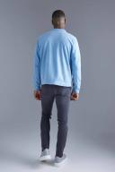 Mens Pale Blue Suedette Bomber