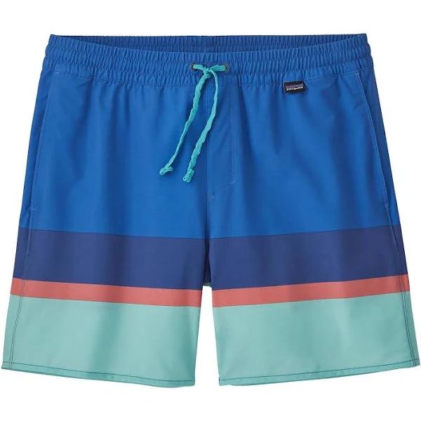 Mens Patagonia Men's Hydropeak Volley Shorts - 16 Inch Topa Stripe Topa Stripe Size XXL