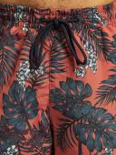 Mens Pattern Swim Shorts - Dark Tropical