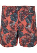 Mens Pattern Swim Shorts - Dark Tropical
