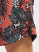 Mens Pattern Swim Shorts - Dark Tropical