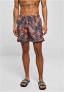 Mens Pattern Swim Shorts - Dark Tropical