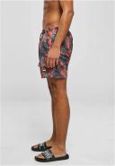 Mens Pattern Swim Shorts - Dark Tropical