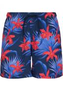 Mens Pattern Swim Shorts - Dark Tropical
