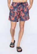 Mens Pattern Swim Shorts - Dark Tropical