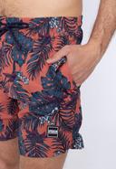 Mens Pattern Swim Shorts - Dark Tropical