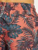 Mens Pattern Swim Shorts - Dark Tropical