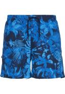 Mens Pattern Swim Shorts - Flamingo